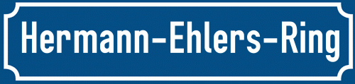 Straßenschild Hermann-Ehlers-Ring
