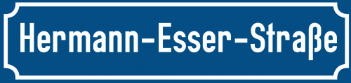 Straßenschild Hermann-Esser-Straße