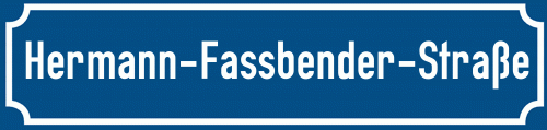 Straßenschild Hermann-Fassbender-Straße
