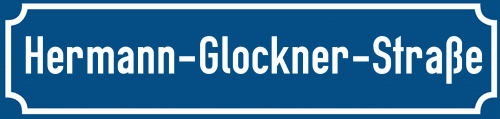 Straßenschild Hermann-Glockner-Straße