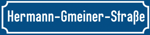 Straßenschild Hermann-Gmeiner-Straße