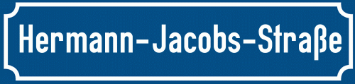 Straßenschild Hermann-Jacobs-Straße
