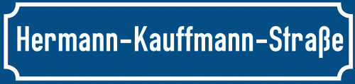Straßenschild Hermann-Kauffmann-Straße