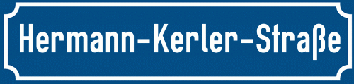 Straßenschild Hermann-Kerler-Straße