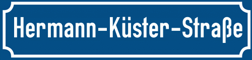 Straßenschild Hermann-Küster-Straße