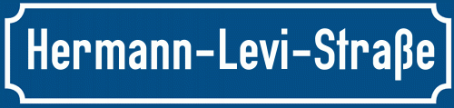 Straßenschild Hermann-Levi-Straße