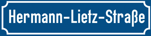 Straßenschild Hermann-Lietz-Straße zum kostenlosen Download