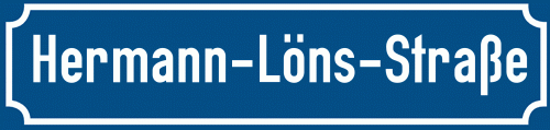 Straßenschild Hermann-Löns-Straße