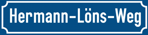 Straßenschild Hermann-Löns-Weg