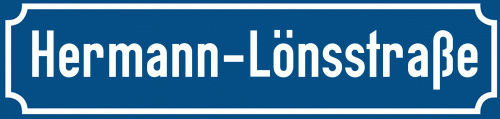 Straßenschild Hermann-Lönsstraße