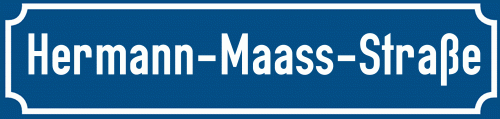 Straßenschild Hermann-Maass-Straße