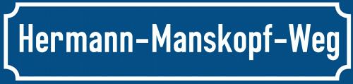 Straßenschild Hermann-Manskopf-Weg