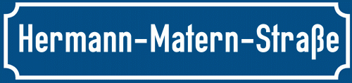 Straßenschild Hermann-Matern-Straße