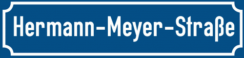 Straßenschild Hermann-Meyer-Straße