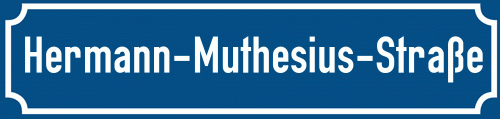 Straßenschild Hermann-Muthesius-Straße