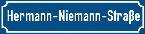 Straßenschild Hermann-Niemann-Straße