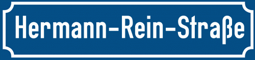 Straßenschild Hermann-Rein-Straße