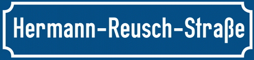 Straßenschild Hermann-Reusch-Straße