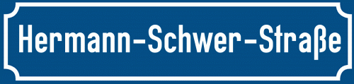 Straßenschild Hermann-Schwer-Straße