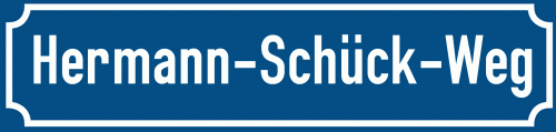 Straßenschild Hermann-Schück-Weg