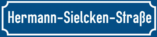 Straßenschild Hermann-Sielcken-Straße