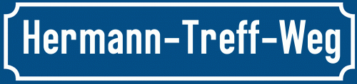Straßenschild Hermann-Treff-Weg