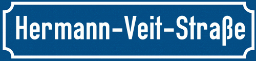 Straßenschild Hermann-Veit-Straße