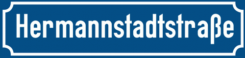 Straßenschild Hermannstadtstraße