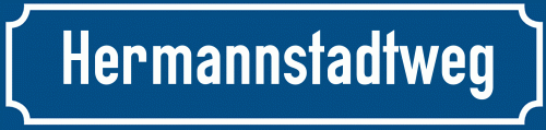 Straßenschild Hermannstadtweg