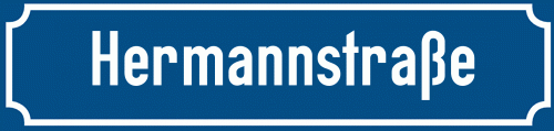 Straßenschild Hermannstraße zum kostenlosen Download