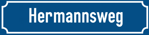 Straßenschild Hermannsweg