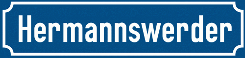 Straßenschild Hermannswerder