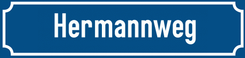 Straßenschild Hermannweg zum kostenlosen Download