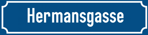 Straßenschild Hermansgasse