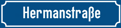 Straßenschild Hermanstraße
