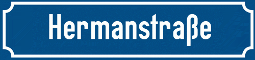 Straßenschild Hermanstraße zum kostenlosen Download