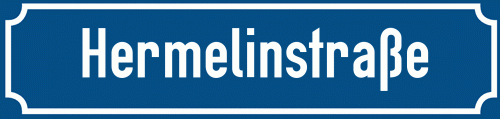 Straßenschild Hermelinstraße zum kostenlosen Download