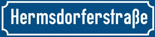 Straßenschild Hermsdorferstraße