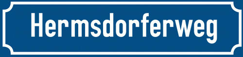 Straßenschild Hermsdorferweg