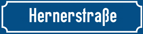 Straßenschild Hernerstraße