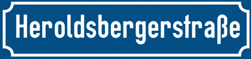 Straßenschild Heroldsbergerstraße