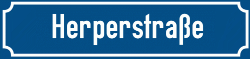 Straßenschild Herperstraße