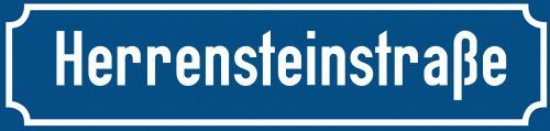 Straßenschild Herrensteinstraße