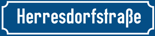 Straßenschild Herresdorfstraße