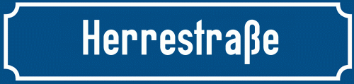 Straßenschild Herrestraße