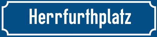 Straßenschild Herrfurthplatz
