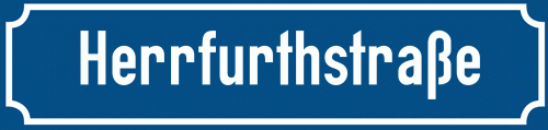 Straßenschild Herrfurthstraße zum kostenlosen Download