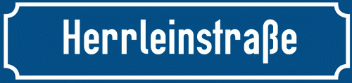 Straßenschild Herrleinstraße