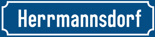 Straßenschild Herrmannsdorf