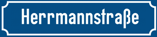 Straßenschild Herrmannstraße zum kostenlosen Download